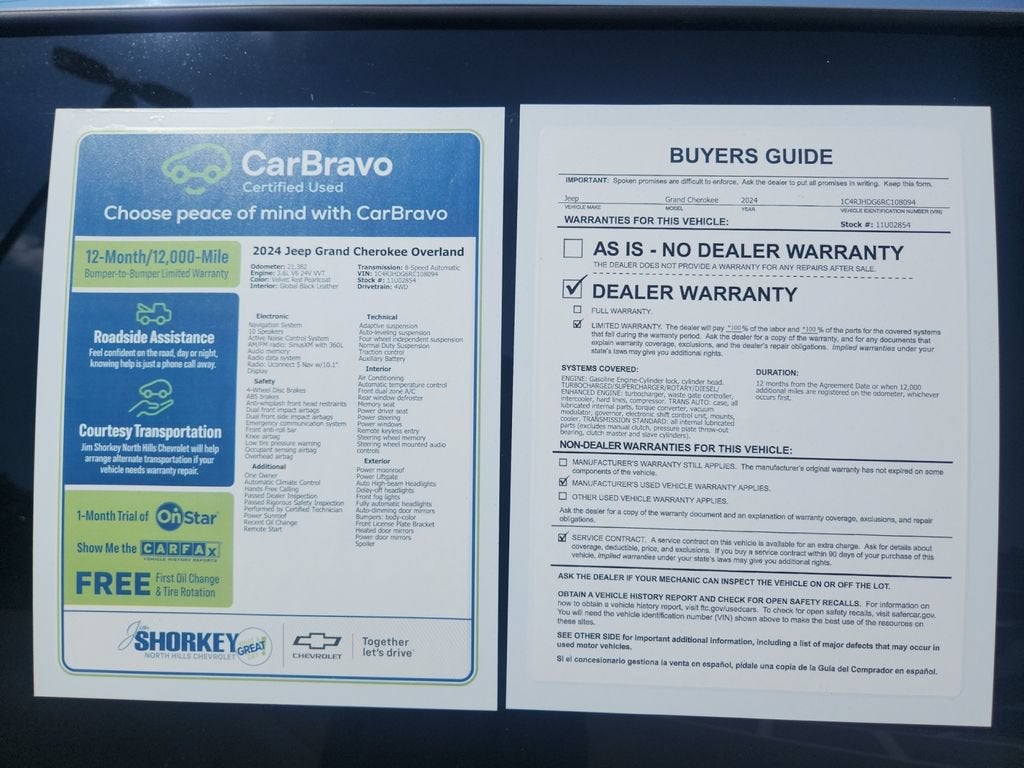 2024 Jeep Grand Cherokee Overland 4x4