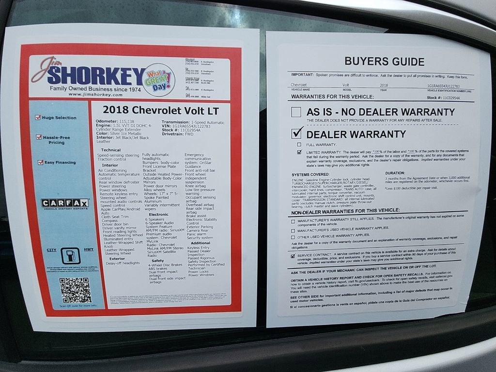 2018 Chevrolet Volt LT