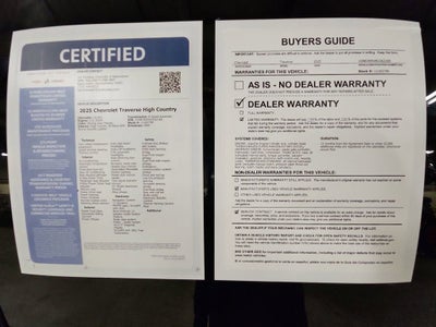 2025 Chevrolet Traverse High Country