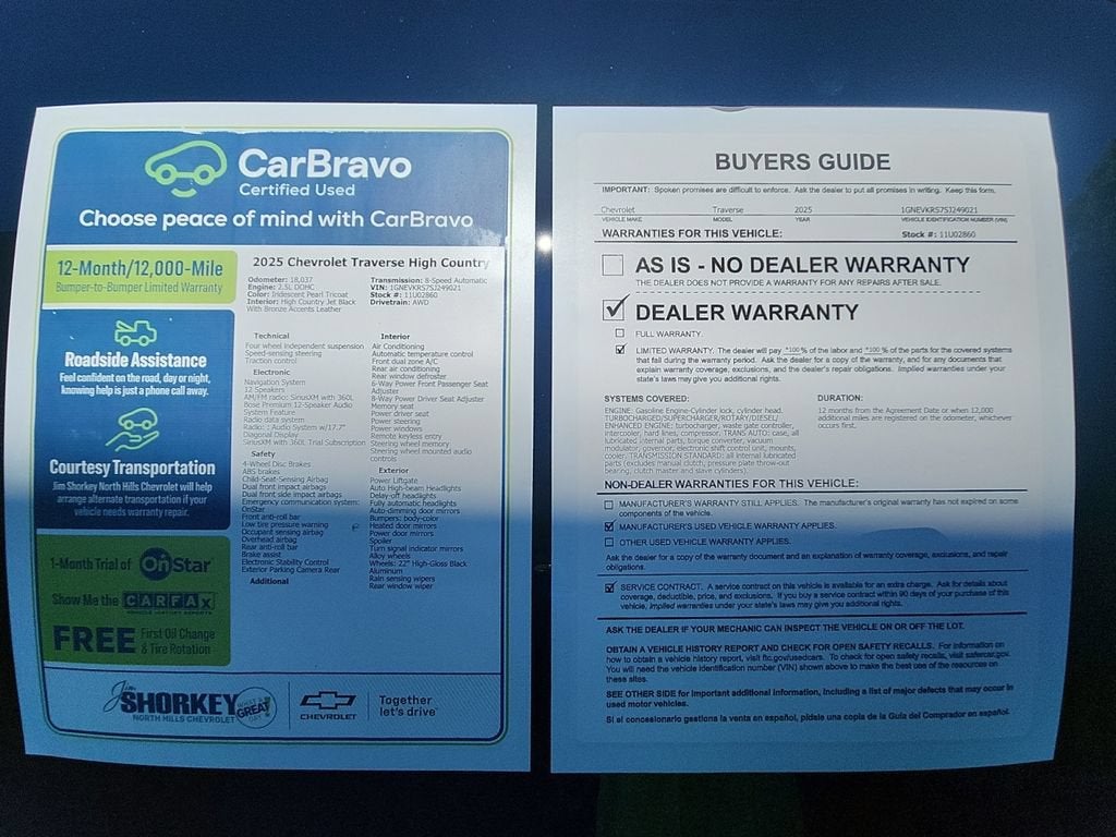 2025 Chevrolet Traverse High Country