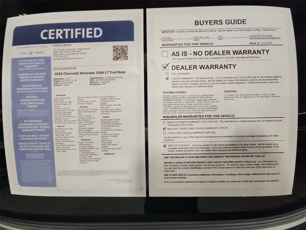 2026 Chevrolet Silverado 1500 LT Trail Boss