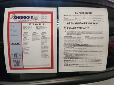 2022 Kia Rio S