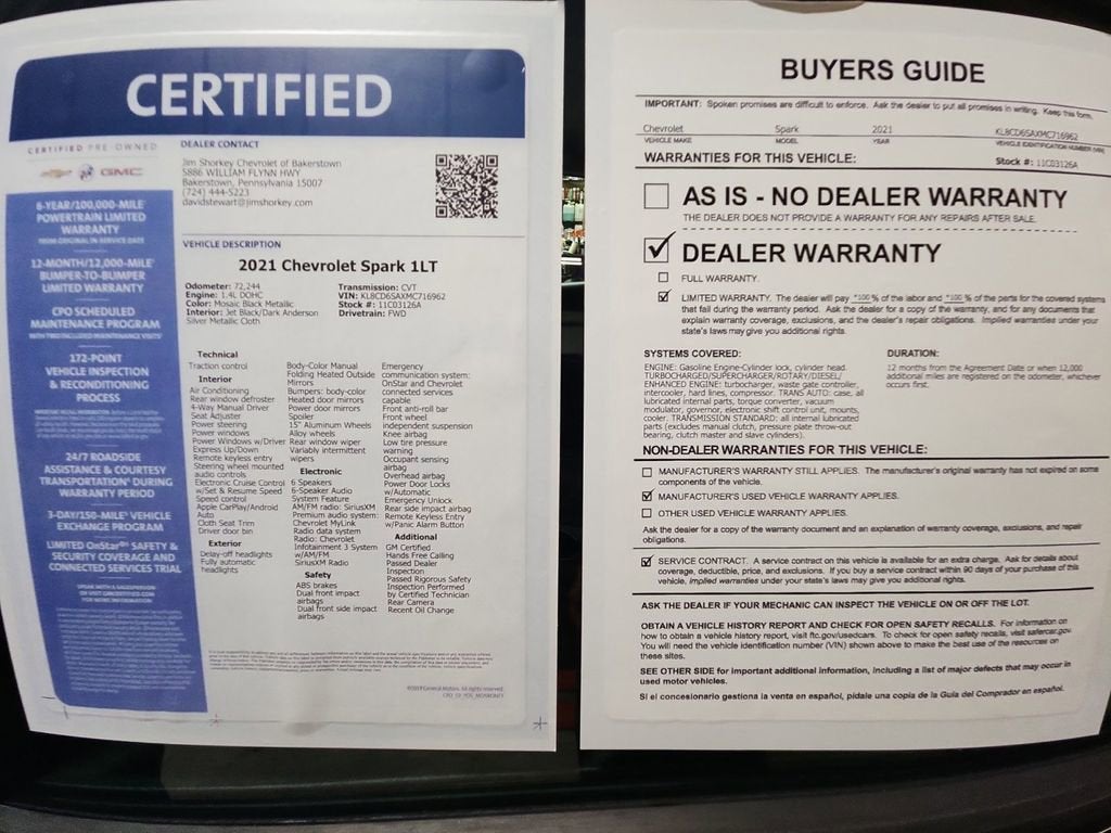 2021 Chevrolet Spark 1LT