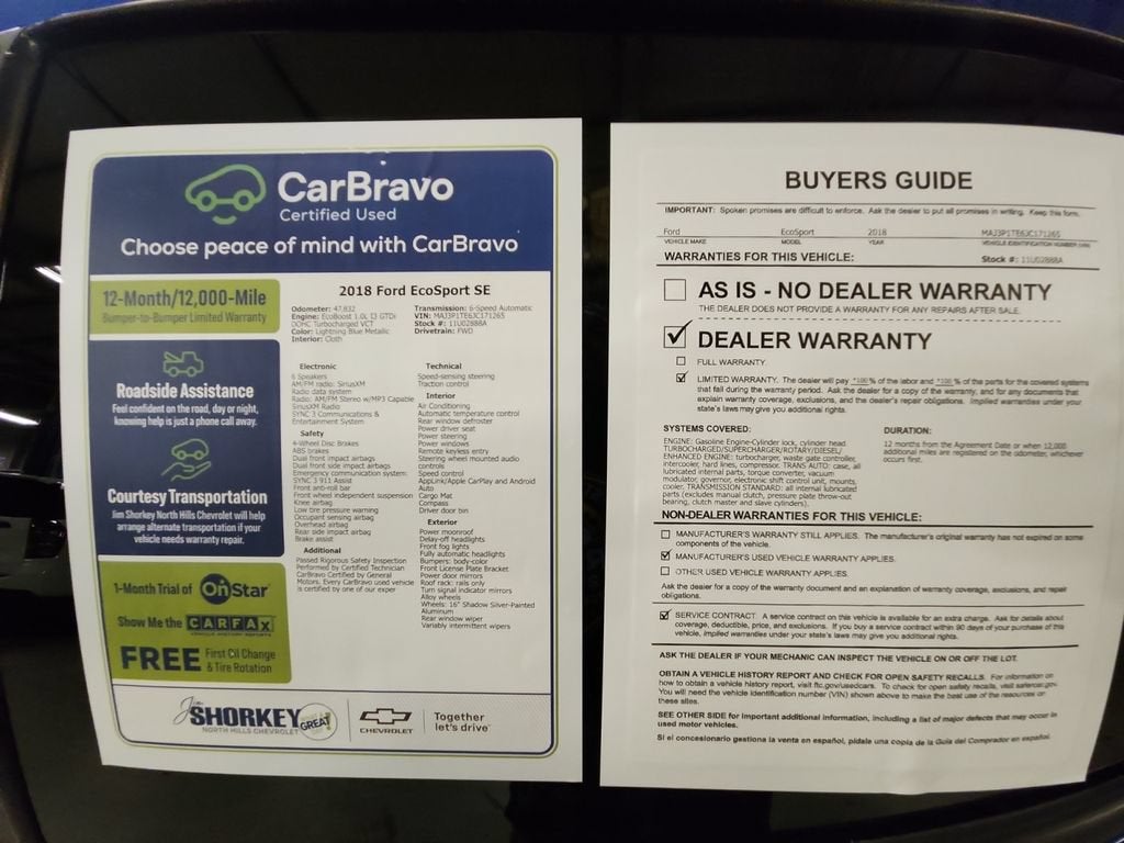 2018 Ford EcoSport SE