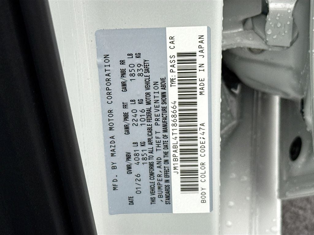 2026 Mazda Mazda3 Sedan 2.5 S Select Sport