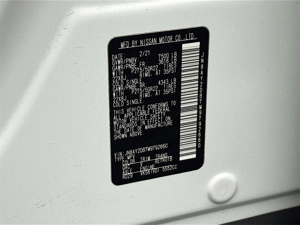 2021 Nissan Armada Platinum