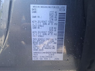 2024 Nissan Frontier SV