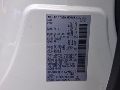 2026 Nissan Frontier SV