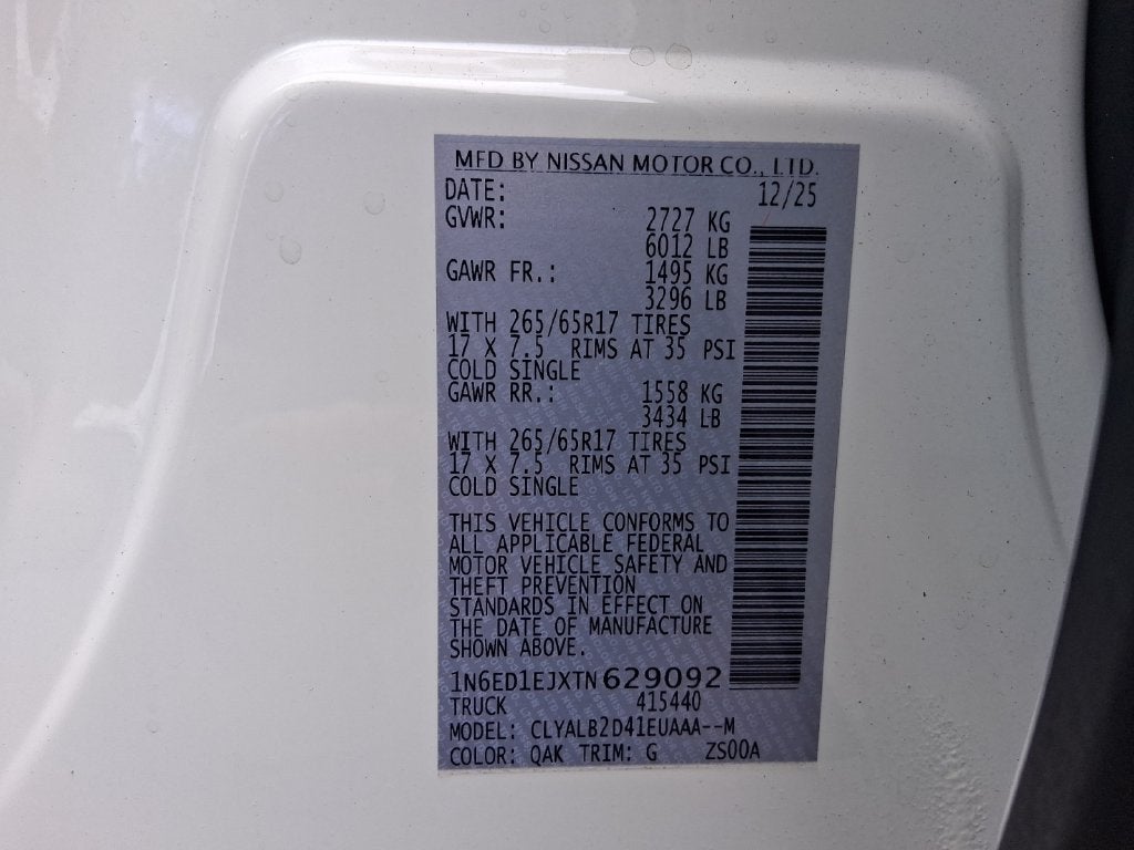 2026 Nissan Frontier SV