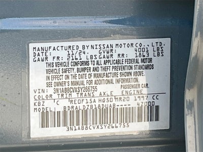 2025 Nissan Sentra SV