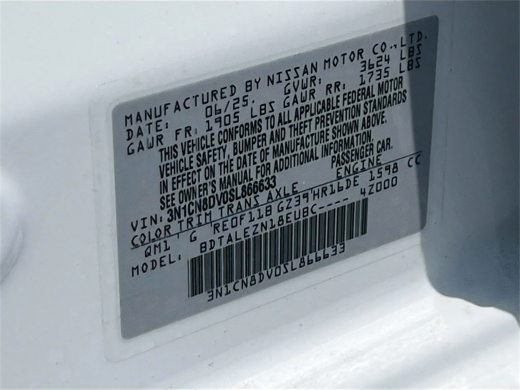 2025 Nissan Versa 1.6 S