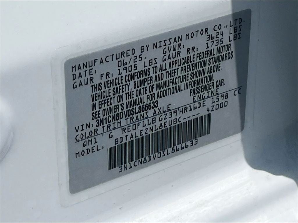 2025 Nissan Versa 1.6 S