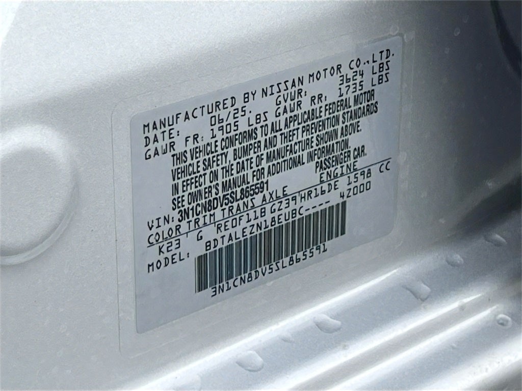 2025 Nissan Versa 1.6 S