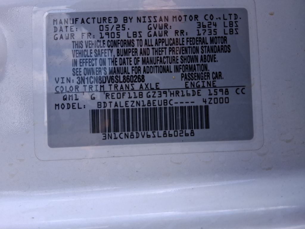 2025 Nissan Versa 1.6 S