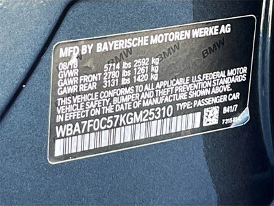 2019 BMW 7 Series 750i