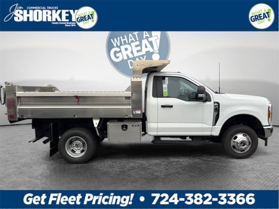 2025 Ford F-350SD XL DRW 4x4 / 7.3L V8 / 9' Aluminum Dropside Dump