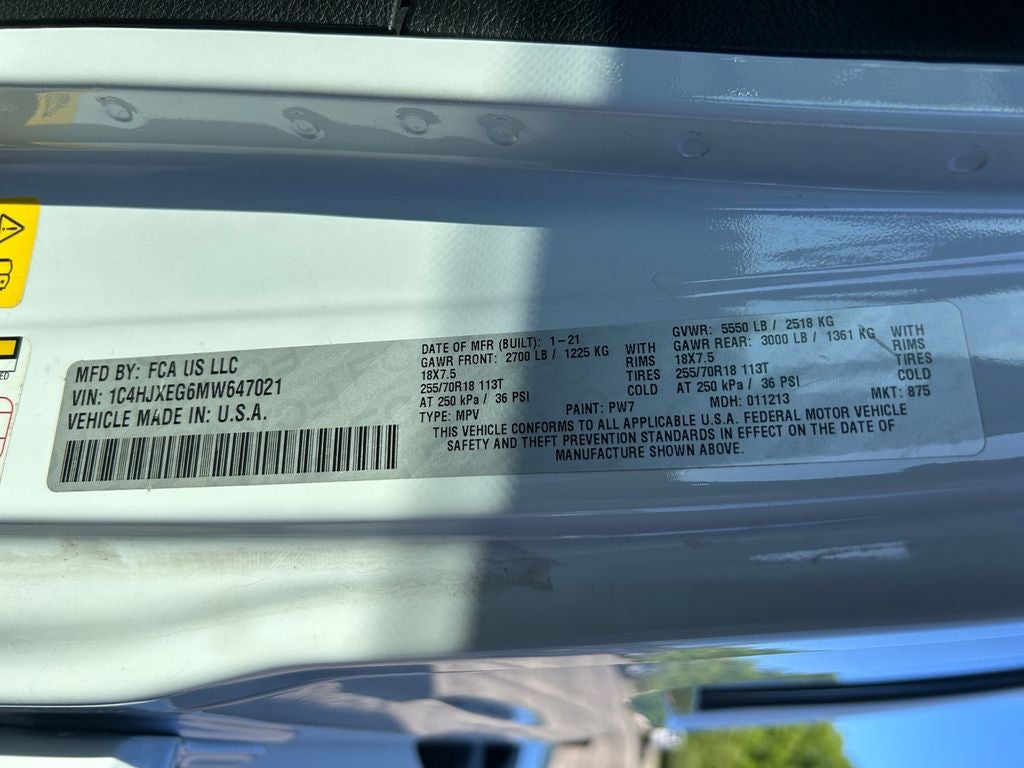 2021 Jeep Wrangler Sahara 4x4