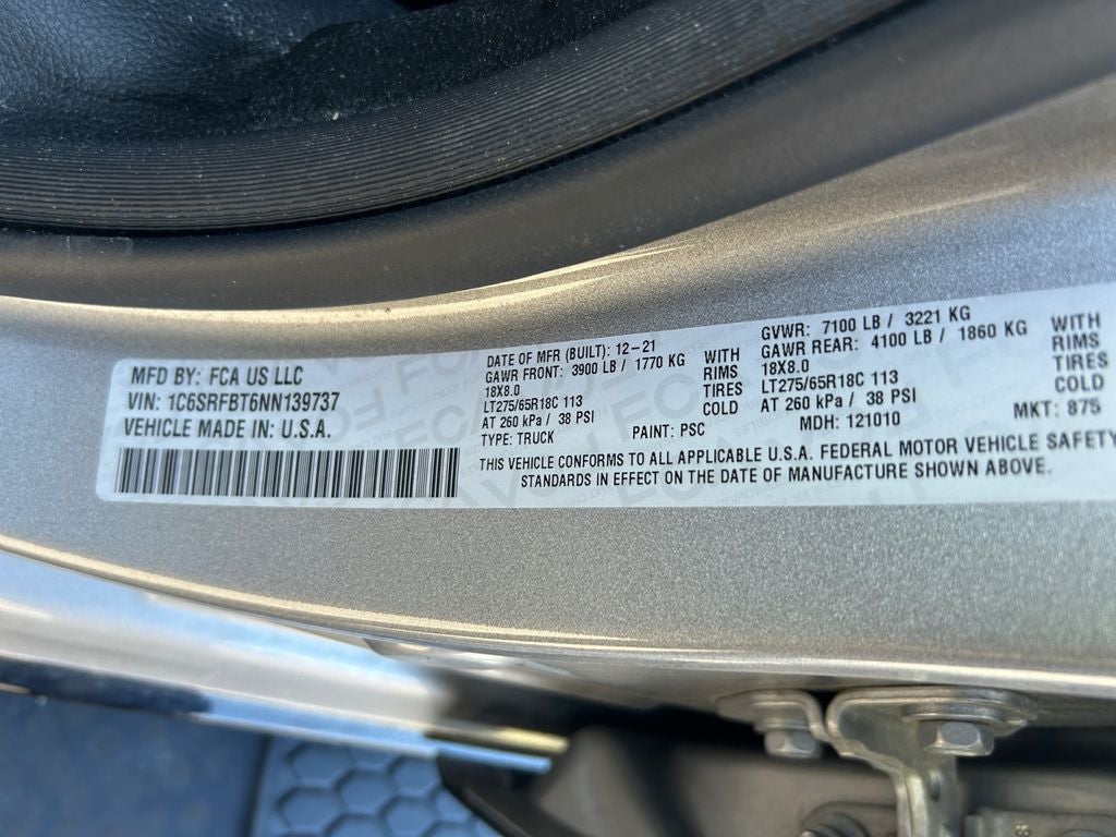 2022 RAM 1500 Big Horn Quad Cab 4x4 6'4' Box