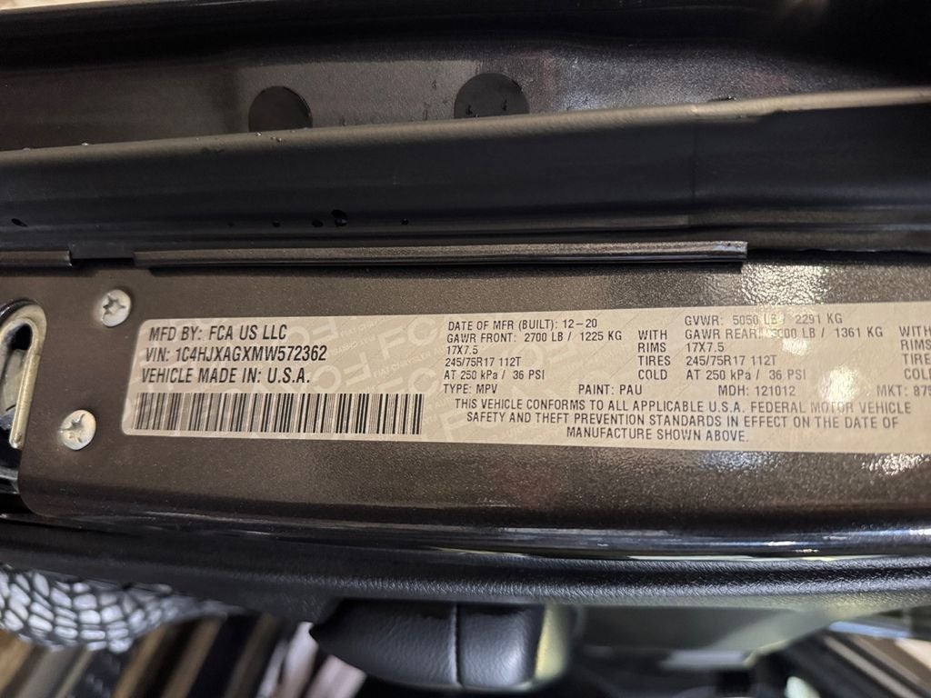 2021 Jeep Wrangler Sport S