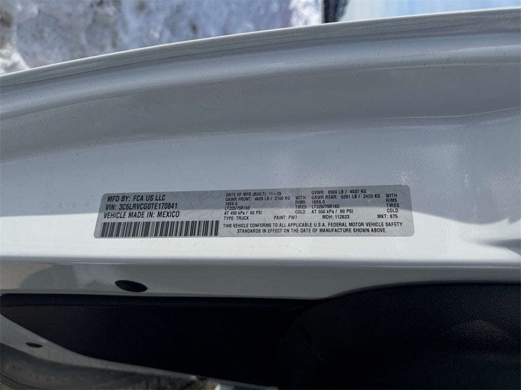 2026 RAM ProMaster 2500 High Roof / 159" WB