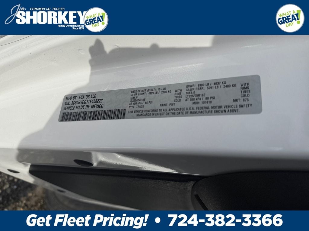 2026 RAM ProMaster 2500 High Roof / 136" WB