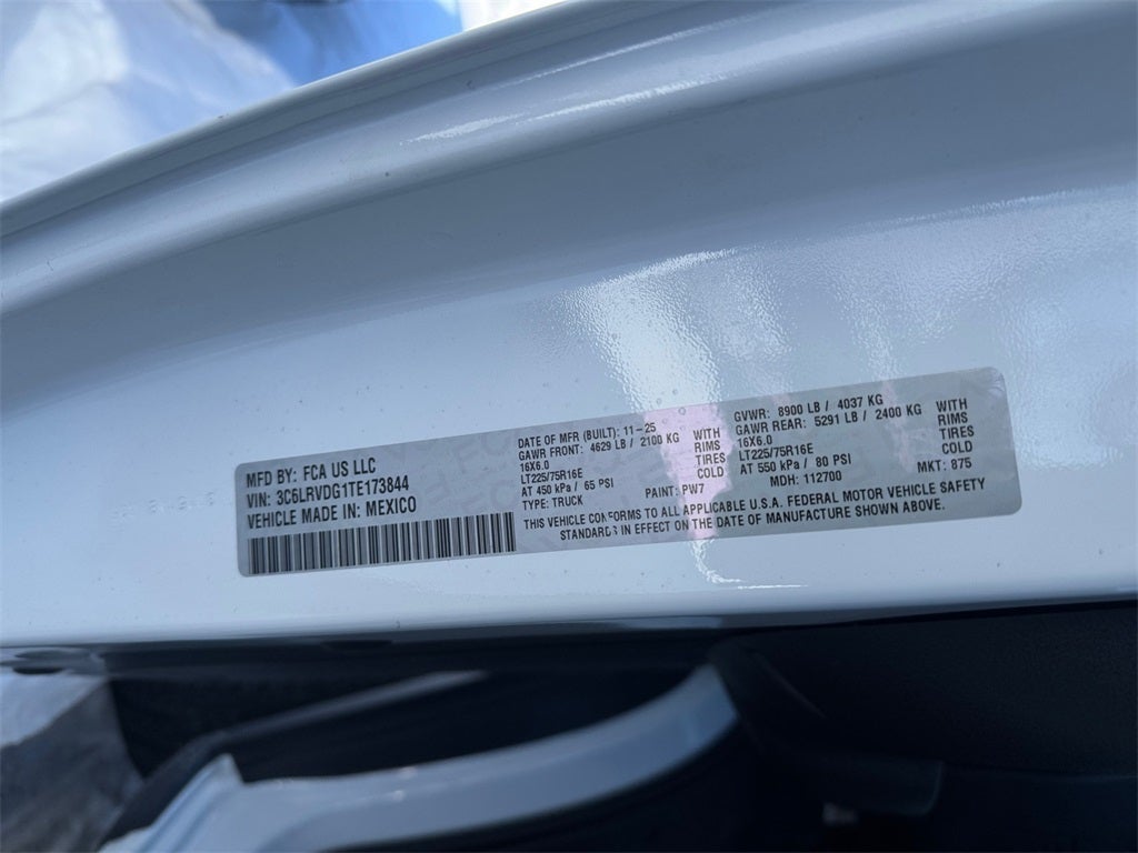 2026 RAM ProMaster 2500 High Roof / 159" WB