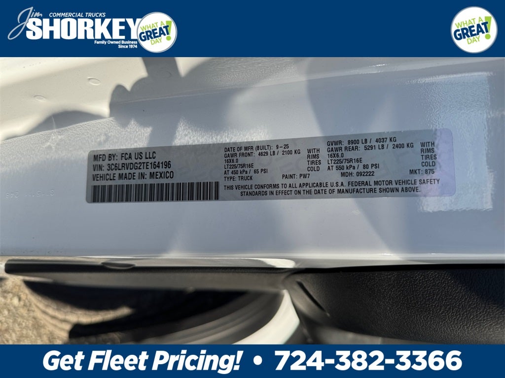 2026 RAM ProMaster 2500 High Roof / 159" WB