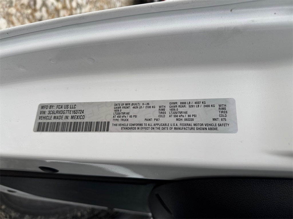 2026 RAM ProMaster 2500 High Roof / 159" WB