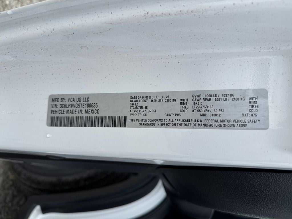 2026 RAM ProMaster 2500 Low Roof / 136" WB
