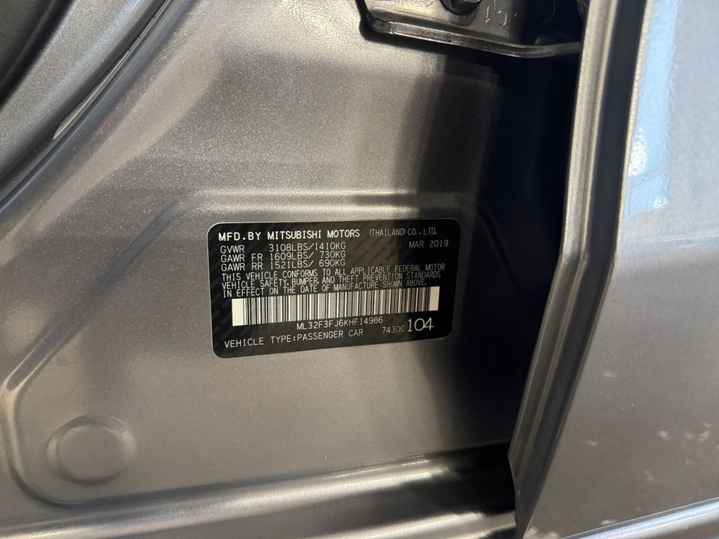 2019 Mitsubishi Mirage G4 ES