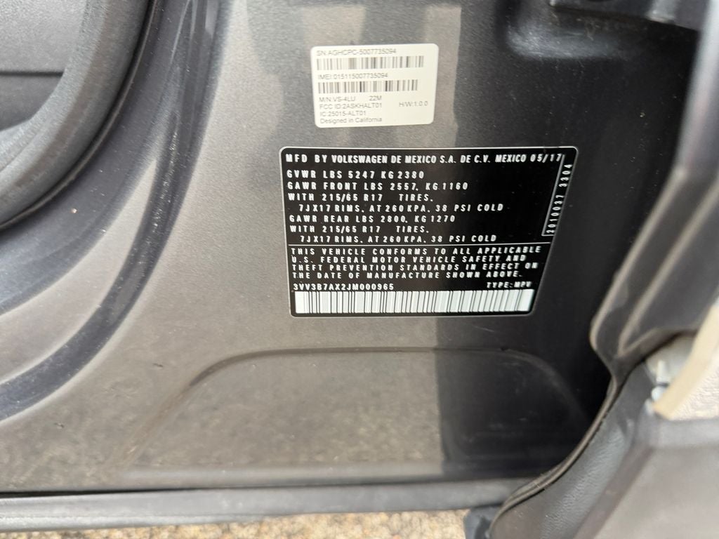 2018 Volkswagen Tiguan 2.0T SE