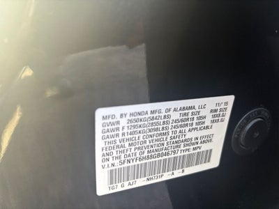 2016 Honda Pilot EX-L w/Rear Entertainment System