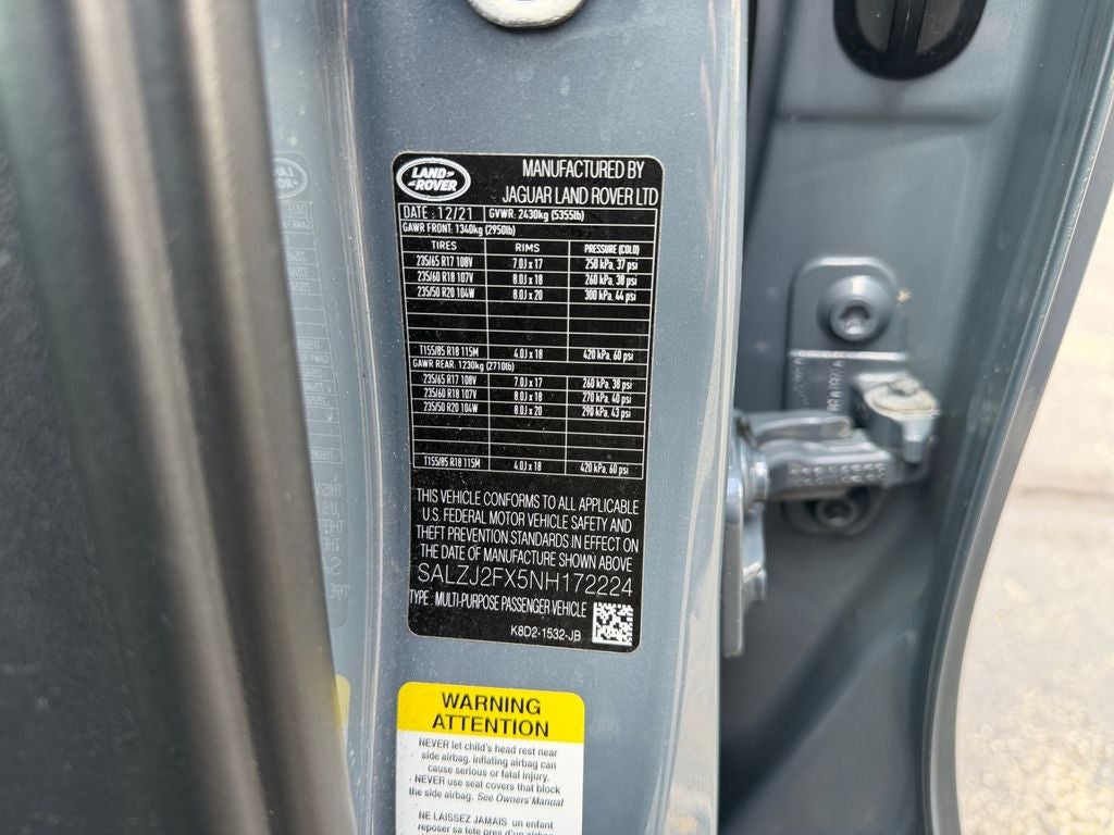 2022 Land Rover Range Rover Evoque S