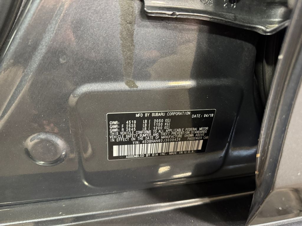 2018 Subaru Legacy 2.5i Limited