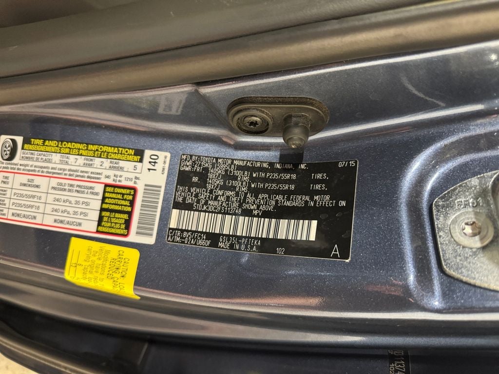 2015 Toyota Sienna LE 7 Passenger